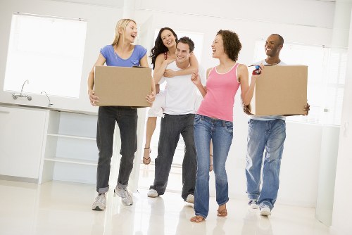 University student moving belongings to a new flat in Scotland