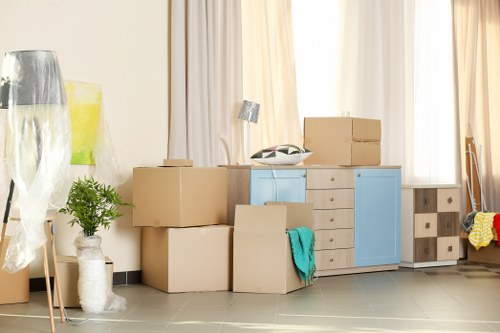 Furniture removals team handling a home move in Scotland