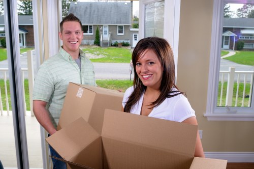 Moving boxes prepared for home moves in Scotland