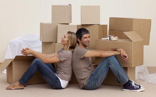 Packed boxes and furniture for a student relocation in Scotland