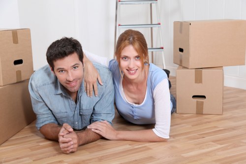 Workers handling furniture carefully during a Scottish move