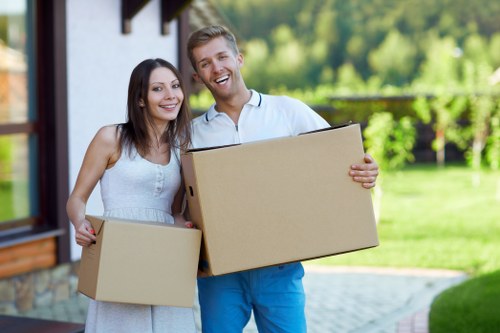 Removal van loading household furniture in Scotland