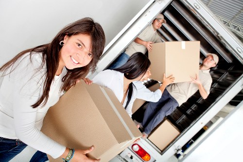Packing boxes and home removal equipment used by Scottish movers