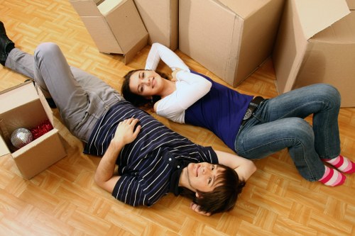 Team handling a house move in a Scottish city