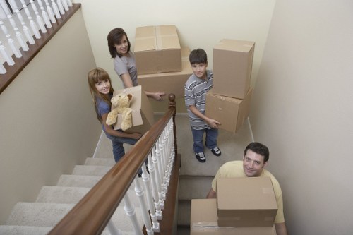Packed household items ready for transport during a Scotland removal